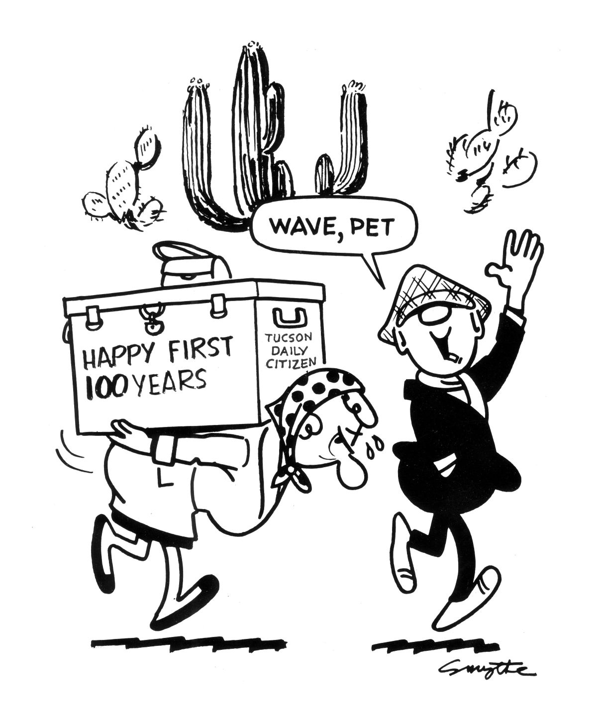 Tucson Citizen anniversary cartoons
